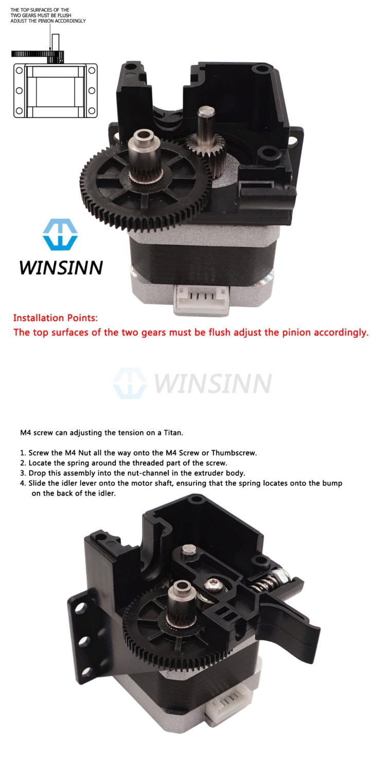 3D Printer Titan Extruder Hotend Driver Feeder For 1.75 3mm Nozzle Filament RepRap i3 E3D J-Head V6 Makerbot Universal Upgrade