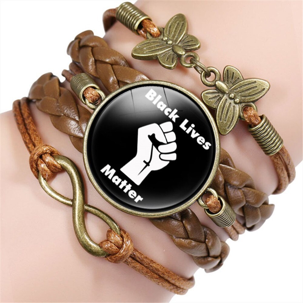 DIY Handmade Supplies I Have A Dream Hand-woven Ladies Heart-shaped Leather Love Bracelet Men's Bracelet: Style 3
