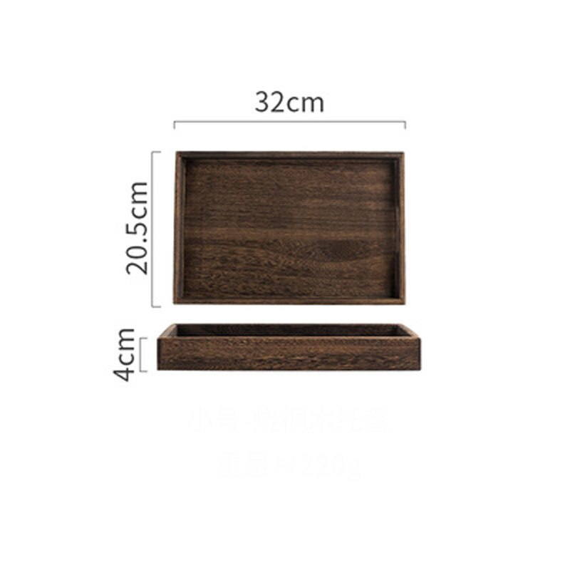 FANCITY Japanese style rectangular bamboo tray household bamboo wooden tea cup tray wooden tray wood tray fruit tray tea tray: Blue
