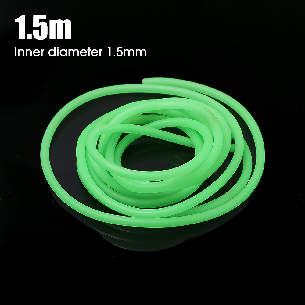 Manguera de Pesca luminosa de 0,8/1/1,5/2mm, tubo antidesgaste de silicona, mangas de aparejo, Pesca de aguas profundas, herramientas de aparejos de Pesca Iscas: Naranja