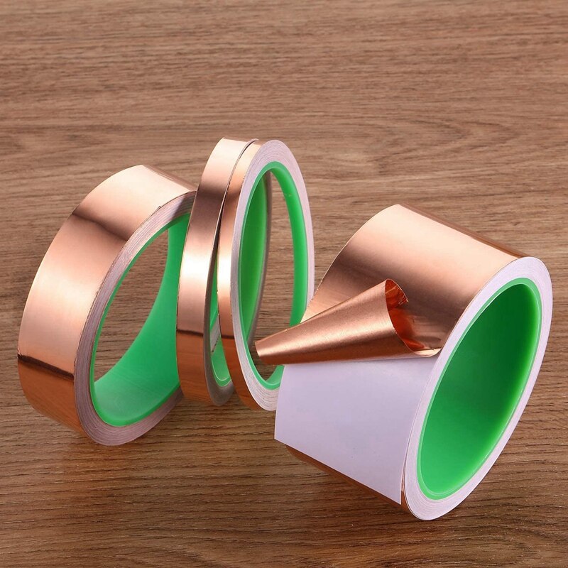 Double Sided Copper Foil Tape for EMI Shielding Conductive Adhesive for Electrical Repairs,Snail Barrier Tape Guitar