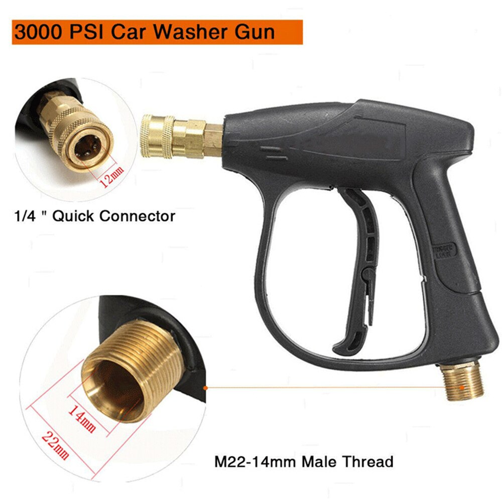 Pressure Car Washer Soap Spray Nozzles Pump Foamer Lance Jet 14mm M22 Socket 1/4" Quick Release Snow Foam Cleaning Tool