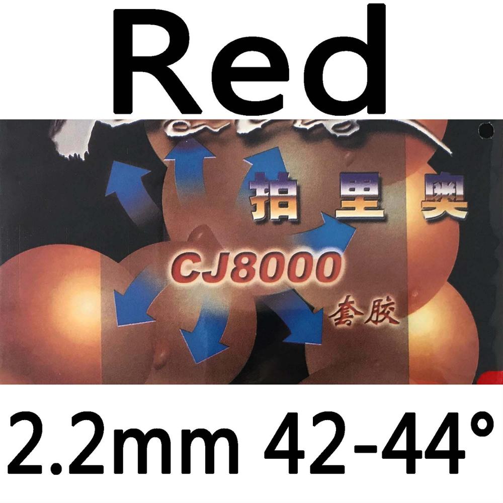 Palio CJ8000 (CJ 8000, CJ-8000) (Spons Hardheid 42-44) pips-in tafeltennis/pingpong rubber met spons: Red 2.2mm H42-44