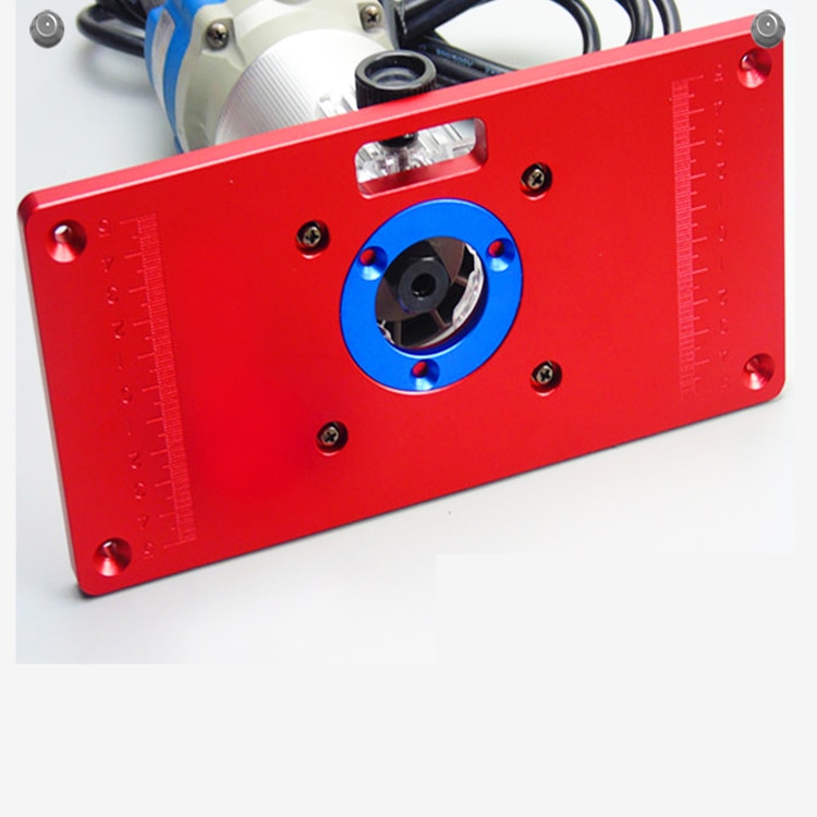 Aluminum Router Table Insert Plate w/ 2 Router Insert Rings For Woodworking Benches Router RT0700C red