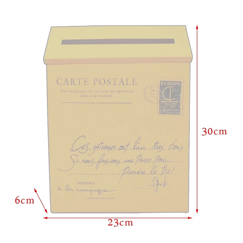 Mail Box Outdoor Vintage Villa Town Galvanized Iron Post Letterbox Postbox Newspaper Magazines Holder Box Catcher Guard