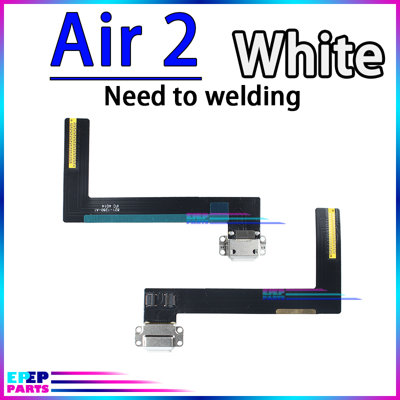 Usb dock-stik ladeport kabel til ipad air 2 3 4 air 3 air 4 3rd 4th generation oplader flex board modul: Luft 2 hvid