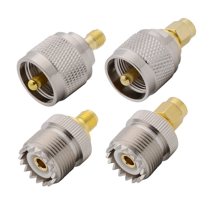Adaptateur RF Coaxial SMA mâle-femelle vers UHF SMA-UHF PL259 SO-PL-259 SO239 mâle-femelle, 4 pièces/lot, 239