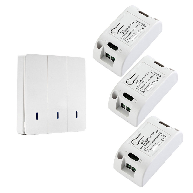 Self-Powered Switch Wireless Light Switch and Receiver Kit Remote Control Smart Light Receiver No Wiring &amp; No WiFi H3CF