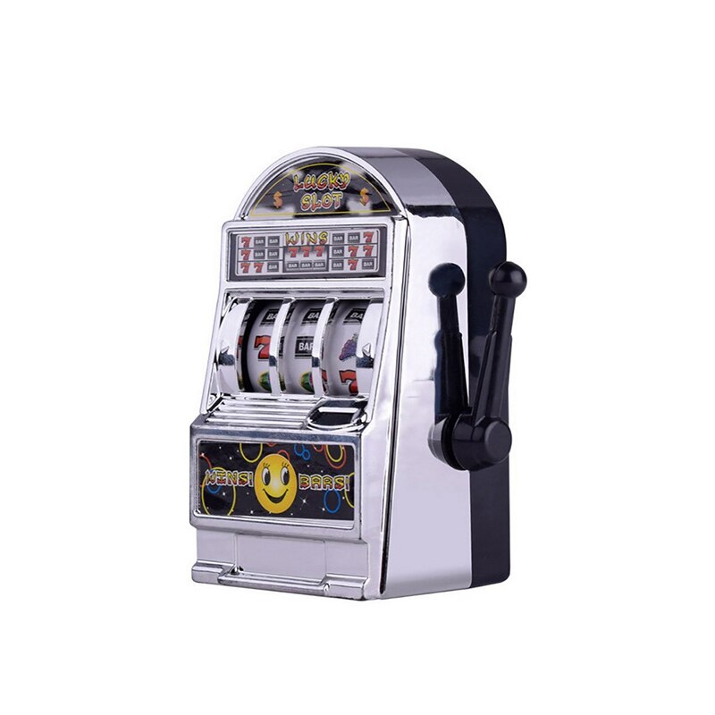 Mini Fruit Slot Machine Lucky Jackpot Toy Handheld Games Console Stress Reliever Toy Kids Educational Toy Game Machine: Light Grey