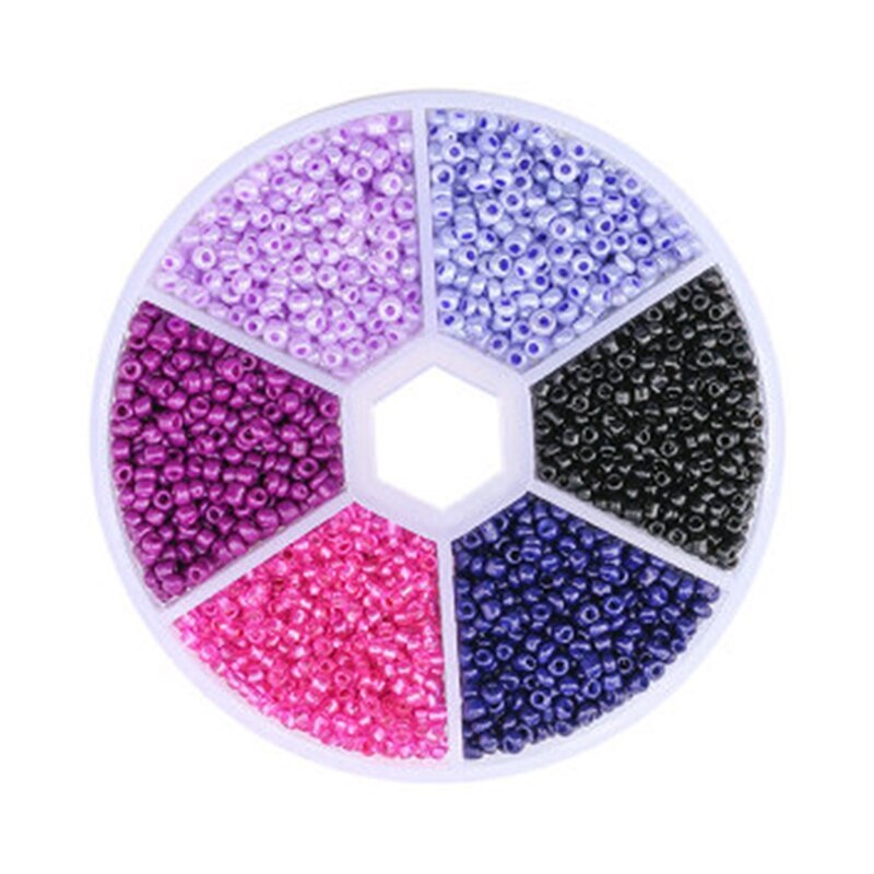 Boxed 2mm Glass Seed Beads Pendant Crystal Gasket Glass Beads for Jewelry Making DIY Handmade Accessories: Mixed Color Series