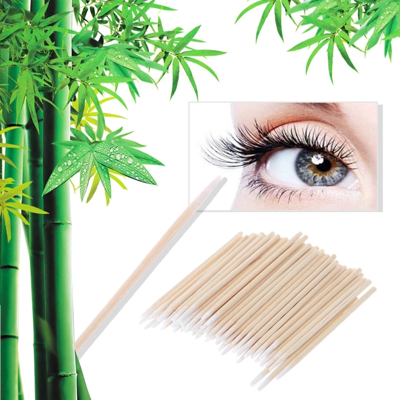 100pcs Short Mini Cotton Swabs Swab Applicator Q-tip Wood Handle Sturdy