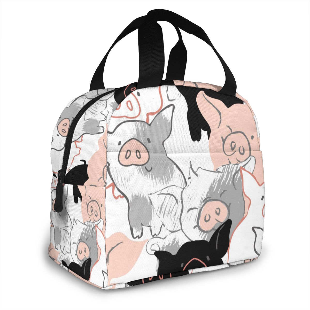 Funny Pigs Cooler Lunch Box Portable Insulated Lunch Bag Thermal Food Picnic Lunch Bags