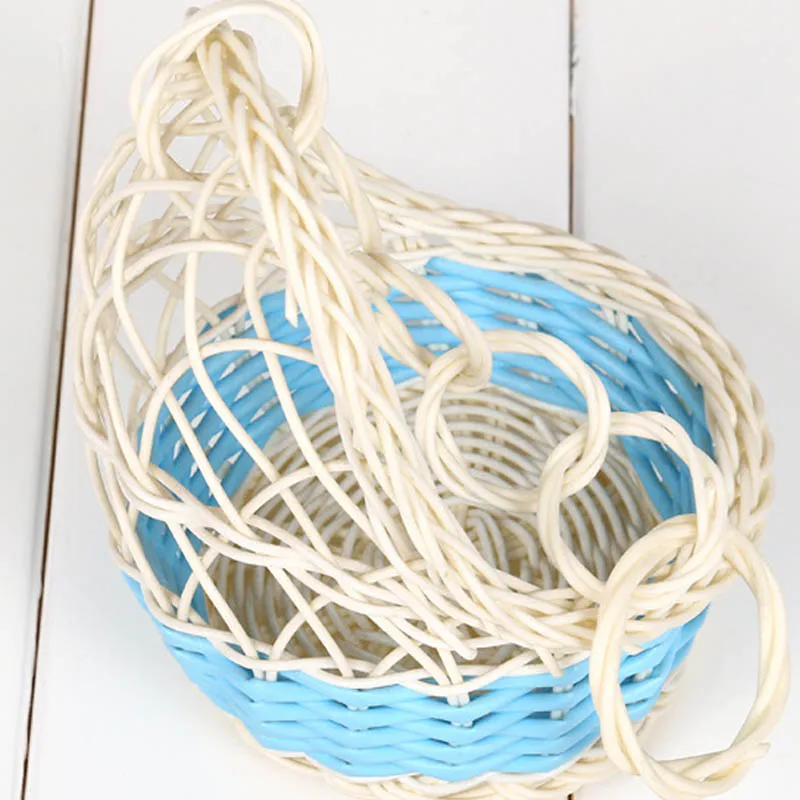 10 stücke Rattan Gewebt Blumenkörbe Vogelnest Korb Schokolade Süßigkeiten Lagerung Kasten Heimat Sekretariat Dekor Anhänger Wohnzimmer Liefert