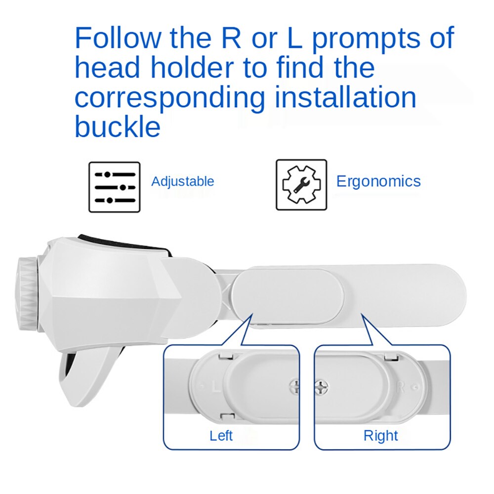 For Oculus Quest 2 Halo Strap Adjustable VR Increase Supporting Force Improve Comfort Elite Strap For Oculus Quest 2 Accessories