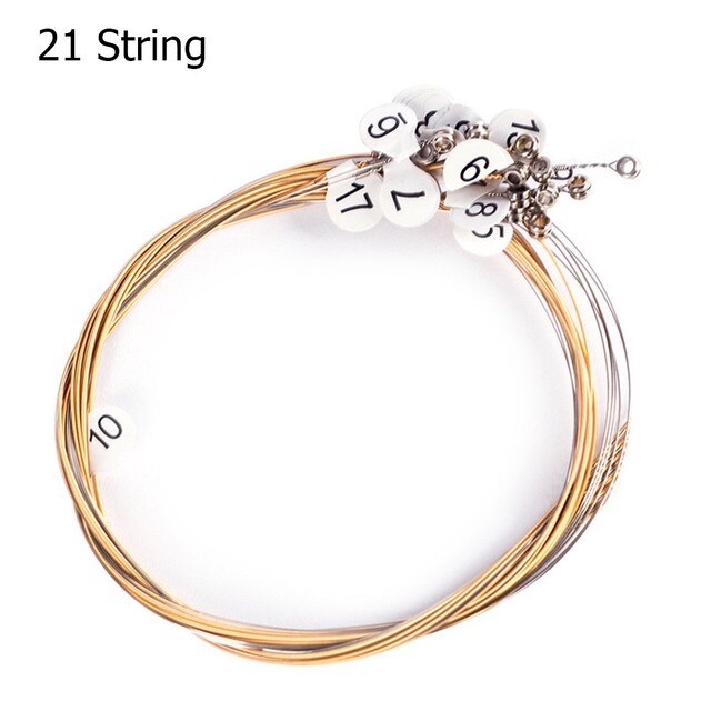 7 10 16 19 21-Strings Lyre Harp String Set Replacement Accessories Musical Instrument String Green Instrument Laiya Piano