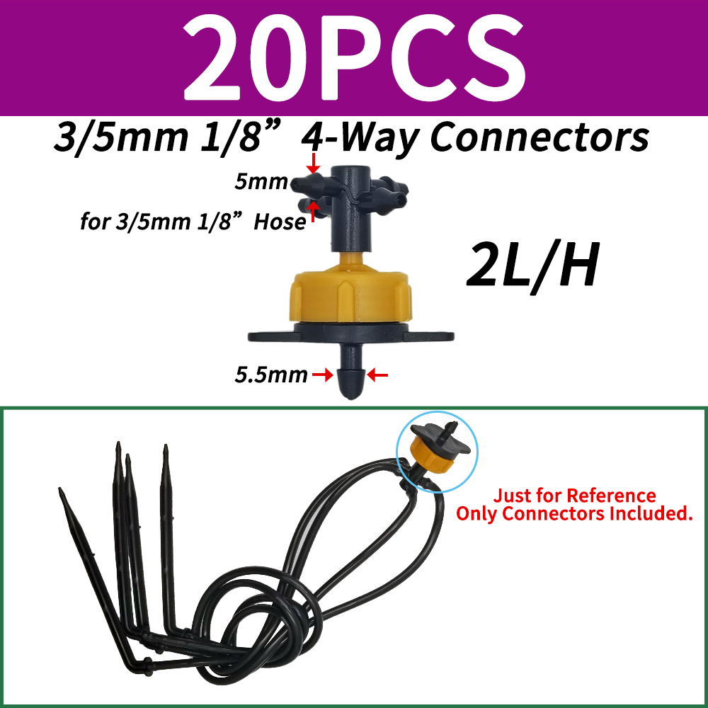 Oasis 3/5 4/7mm Hose Garden Irrigation Connectors Barbed Single Double Tee Elbow Drip Arrow Cross Coupling Watering Fitting: WHITE