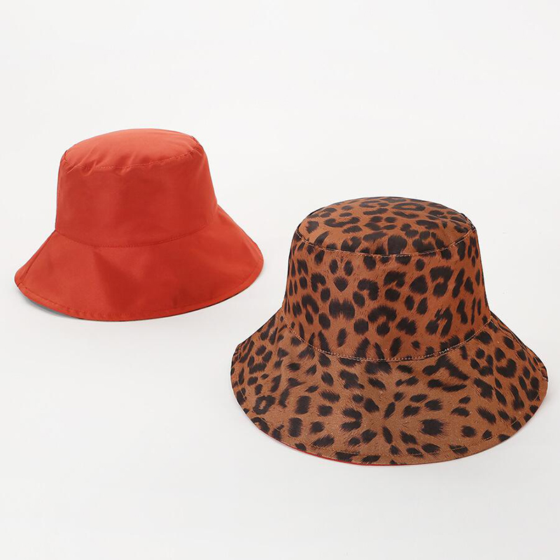 otoño invierno cálido plegable de punto de leopardo Zebra cubo sombrero para mujeres pescador sombreros Floppy protección del sol gorras cálidas
