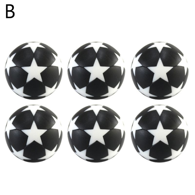 6 stk 32mm bordfodbold fodbold fodbold fodbold maskine tilbehør udskiftning mini sort og hvid bold børn indendørs spil