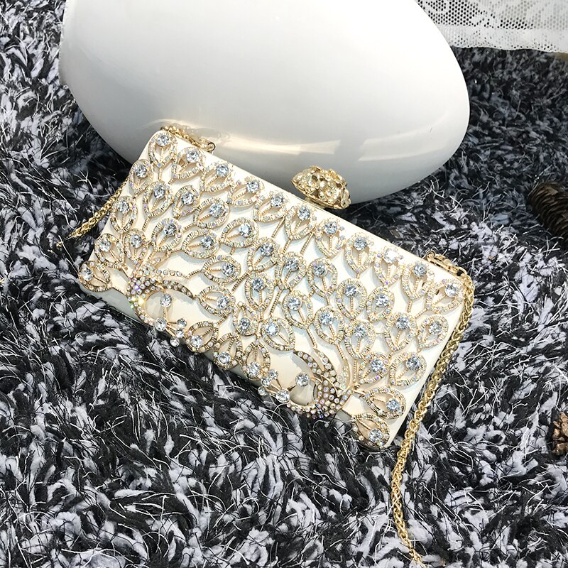 Luxo diamante pavão moda senhoras festa saco de embreagem noite bolsa mini corrente bolsa crossbody saco do mensageiro bolsa f