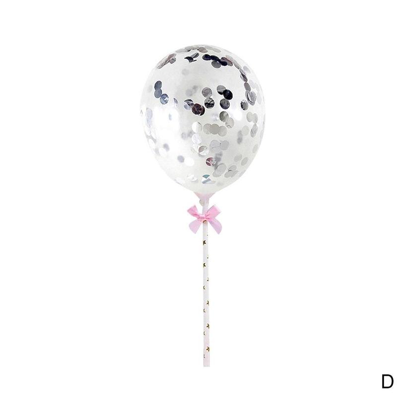 Globo de confeti de oro rosa de 5 pulgadas, decoración artesanal de cumpleaños y boda, Mini globos de lentejuelas de látex, decoración para hornear: D