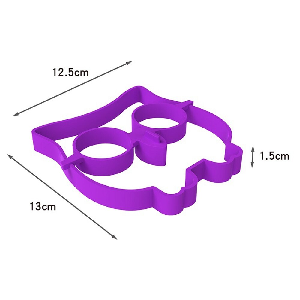 Siliconen Uil Vormige Gebakken Ei Mallen Pannenkoek Maker Anti-aanbak Bakvorm Ring Voor Familie Koken Keuken Gadgets: Default Title