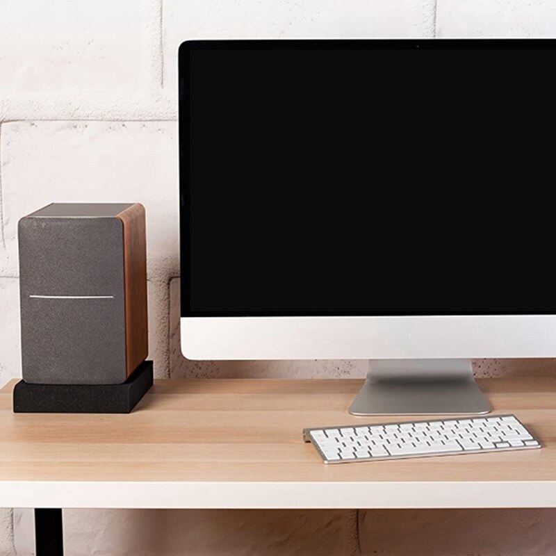 2 Set Monitor Isolation Pads for 4 Inches , High Density Dampening Acoustic Stands Foam Which Fits Most Bookshelf