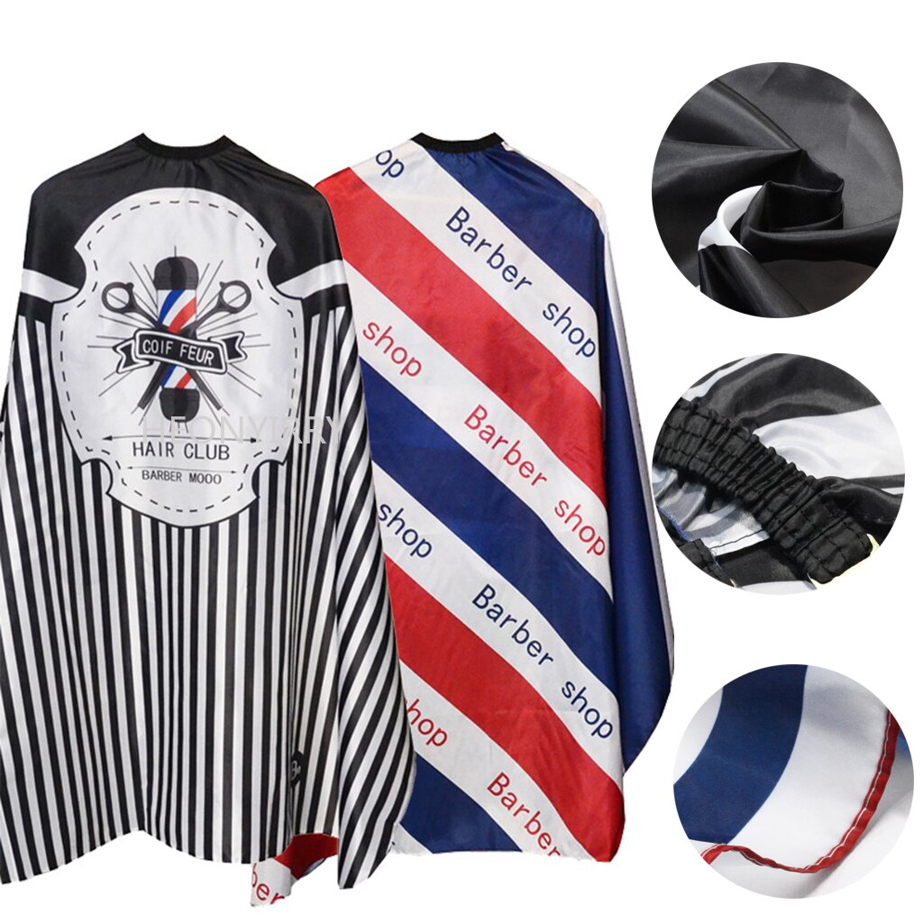 Cape de Coiffeur , Style Rétro pour Salon de coiffure, Accessoire en Tissu Imperméable pour Coupe de Cheveux, Barbe