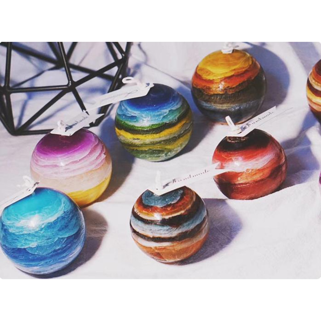 3x Candle Molds for Candle Making Plastic Candle Making Kit Sphere Ball Pyramid Cube Mold Candle Making Molds