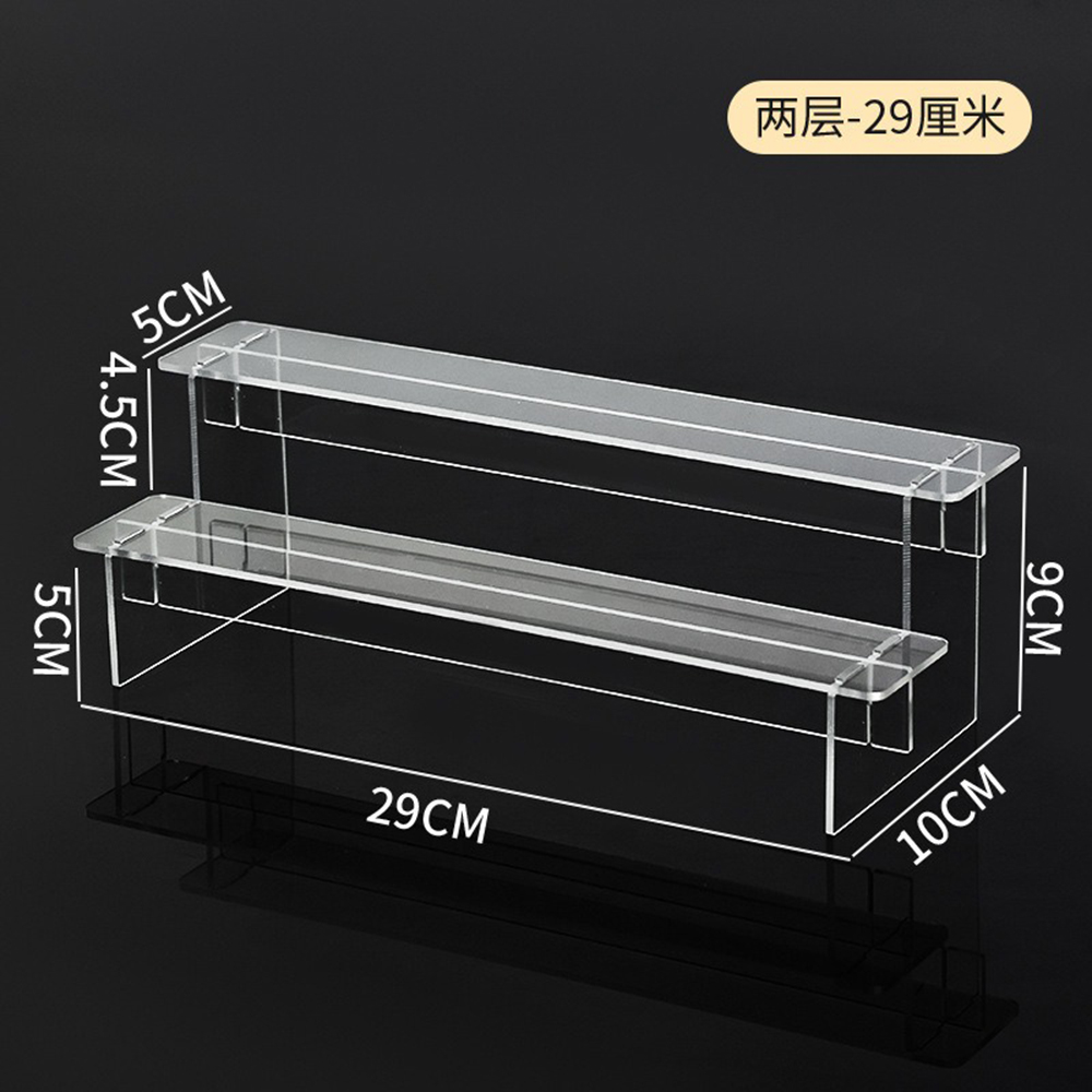 Transparent Shelf Organizers Display Stand Holder Figures Collectibles Storage Rack Perfumes Doll Removable Accessories: Yellow