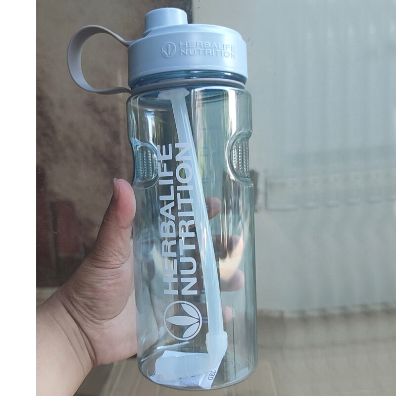 Outlet Pirce 600Ml/1000Ml Herbalife Voeding Plastic Sport Water Fles Met Stro: Blue2 1000ML