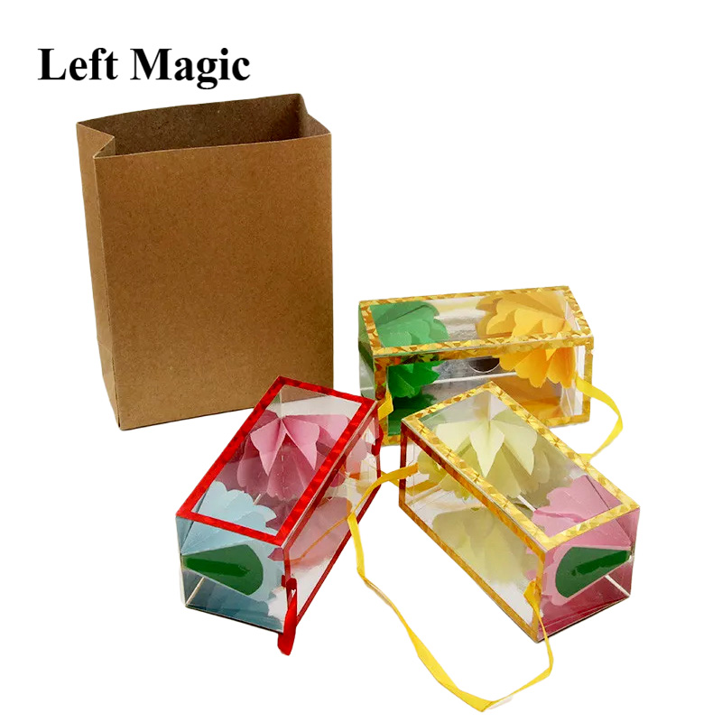 Large Appearing Flower Boxes Dream Bag Magic Tricks Size(28*11*11cm) Flower From Empty Box Stage Magic Props Magician Illusion