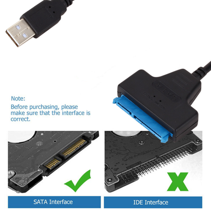 Usb Sata Cable Sata 3 To Usb 3.0 Computer Cables Connectors Usb 2.0 Sata Adapter Cable Support 2.5 Inches Ssd Hdd Hard Drive PC