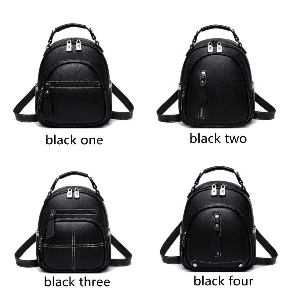 Vrouwen Pu Lederen Rugzak Mini Eenvoudige Stijl Casual Rugzakken Mochila Reizen Schooltas Vrouwelijke Schoudertas