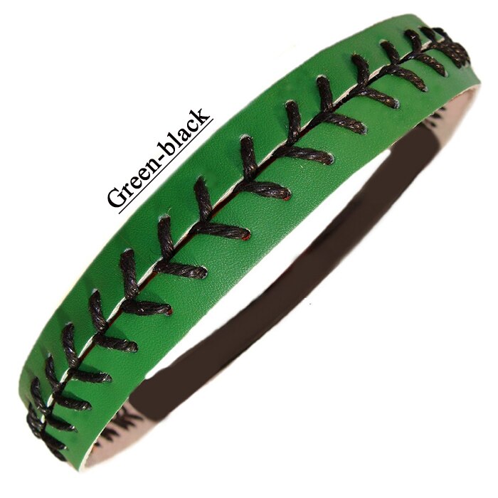 Diademas de softball-Costura de punto Fastpitch elástico deportivo y Diadema de de Judy: green black