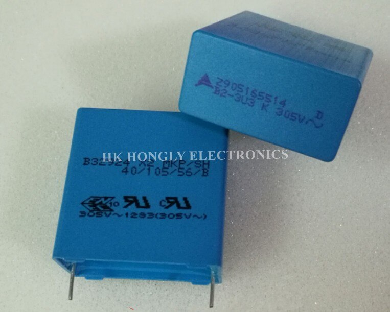10Pcs B32924 X2 Mkp/Sh 3U3 3.3Uf 335 K = 10% M = 20% 305V P = 27.5Mm D Case Ontmoette Film Condensator: B32924 3U3 305 K