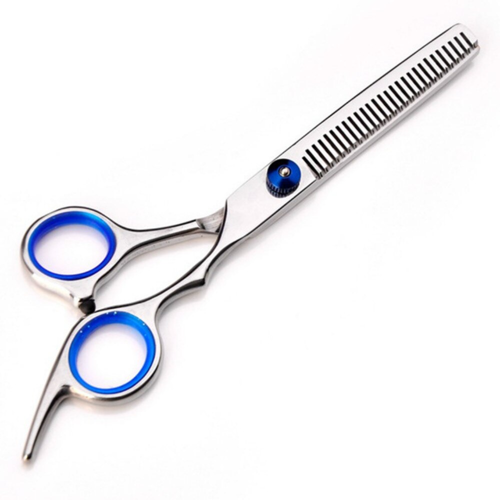 Professionele 6.0 Inch Hair Schaar Snijden Kapper Makas Haar Schaar Salon Scisors Dunner Schaar Kappersscharen: Blue thinning