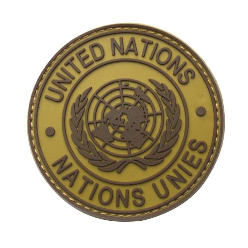 Internationale U.N UN Verenigde Naties Echt Schouder Patch Badge: Goud