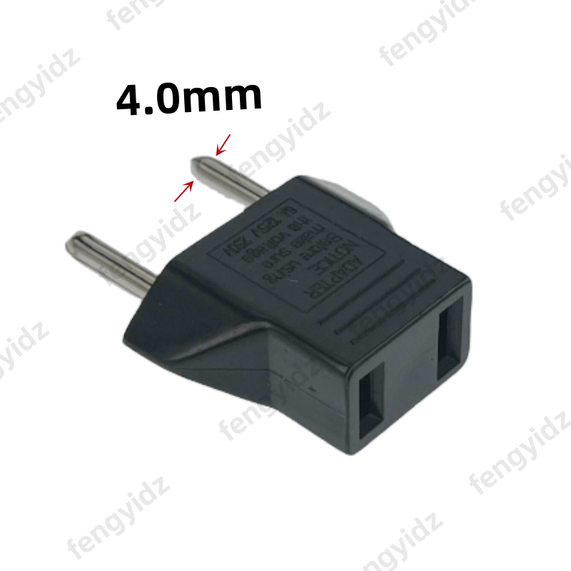 1/5/10 st. usa till eu amerikansk reseadapter 2 -stifts 4.0mm europeisk eu till usa-kontakt nätadapter omvandlare eluttag: Armégrön / Us plug