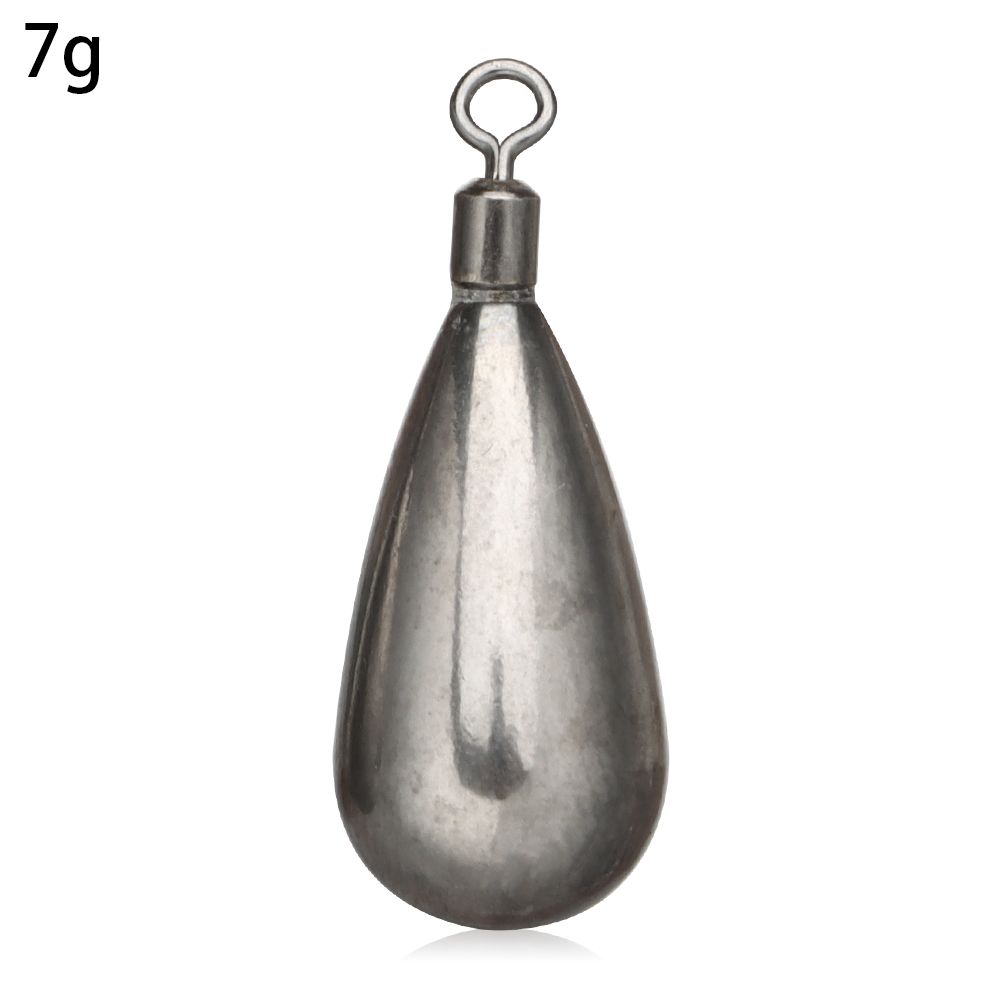 0.9-14g Tungsten Fishing Sinker Tear Shot Weights Sinker Bass Carp Fishing Tackle Quick Release Casting Fish Hook Connector: 7g