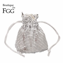 Boutique De FGG Luxe Handtassen Meisjes Tas Aluminium Emmer Mini Avondtassen Portemonnee Kinderen Party Clutch Handtas