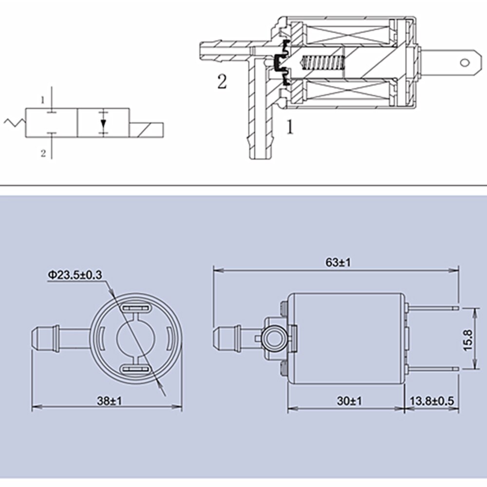 N/C Normally Closed Micro Electric Solenoid Valve DC 24V Wires Gas Water Air Control Exhaust Valve Electric Water Inlet Valve