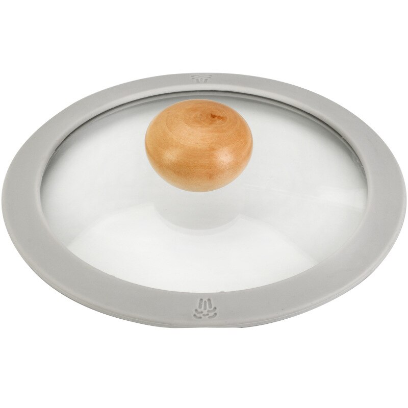 Tapa de vidrio templado multifuncional, olla a prueba de explosiones, visualización a prueba de gotas, borde de silicona, utensilios de cocina, piezas de utensilios de cocina