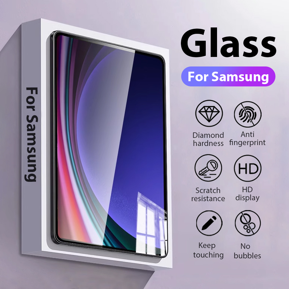 Protector de pantalla de vidrio templado para Samsung Galaxy Tab S9 S8 Ultra S7 Fe Plus para Samsung A9 A8 A7 Lite accesorios de película para tableta