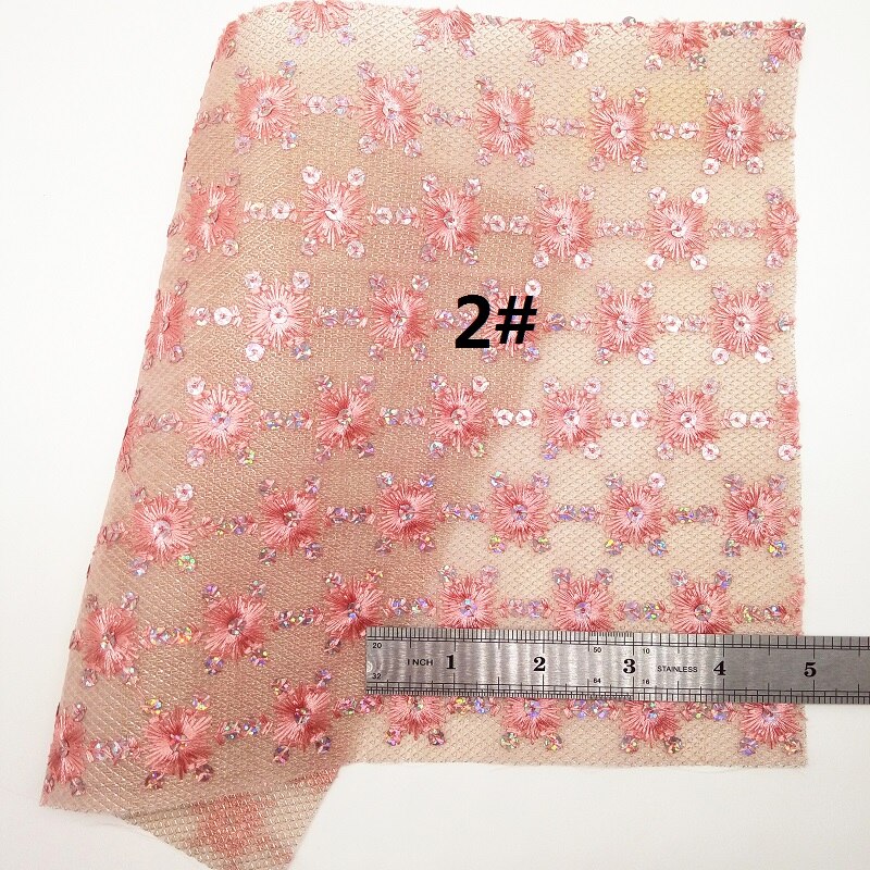 Cuir rose à grosses paillettes, tissu à paillettes imprimé fleurs, tissu Net pour nœud A4 21x29CM scintillant Ming KM143