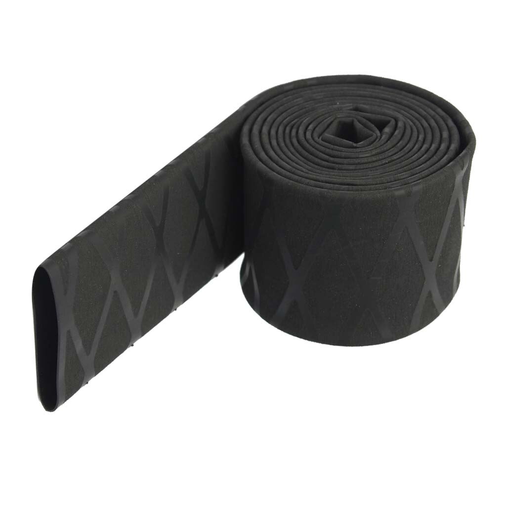 Non Slip Heat Shrink Tubing Textured Grip Fishing Rod: Black 1mx0.25cm