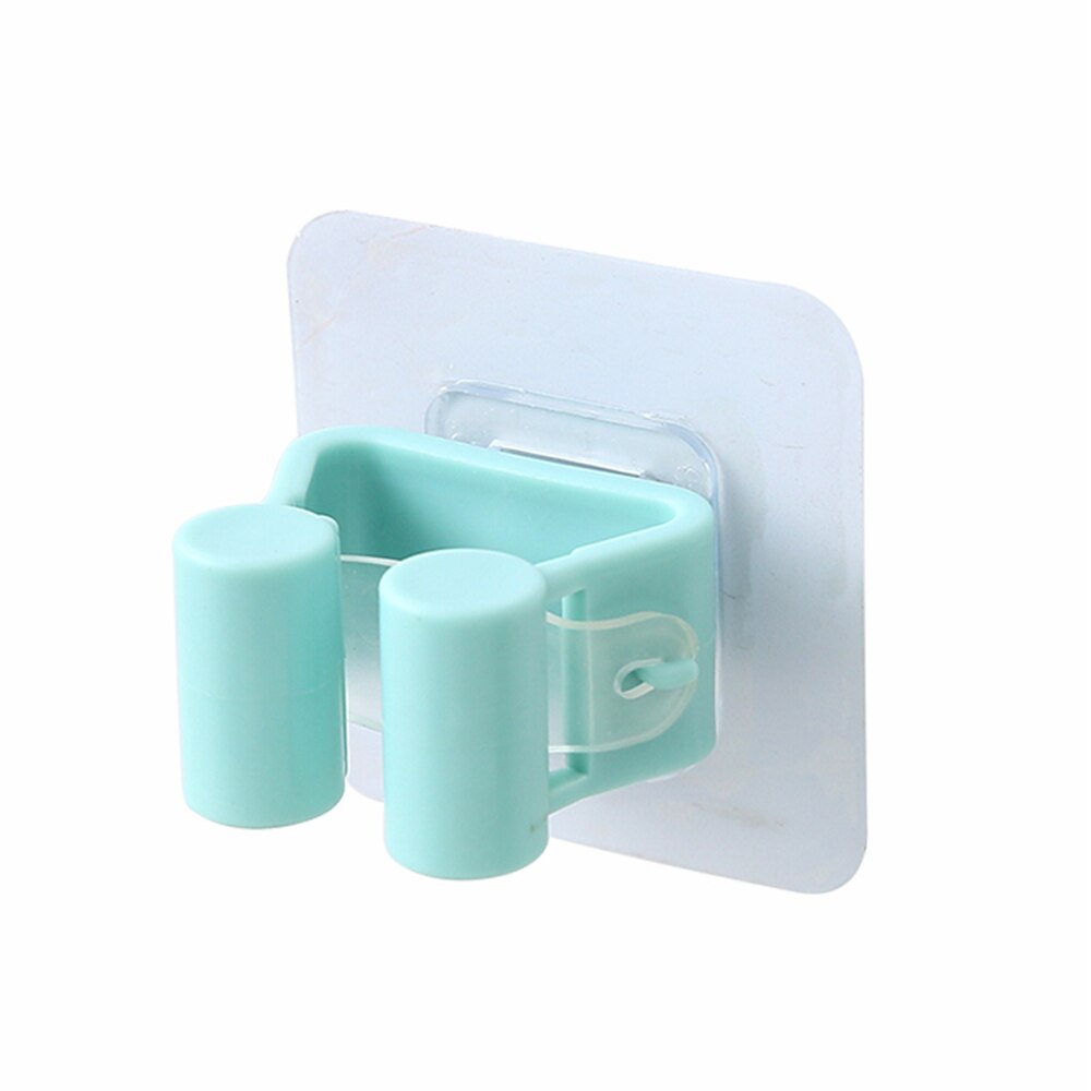 Porte-balai en plastique sans poinçon | 3 pièces, serpillière, crochet collant, porte-balai, porte-cartes, pince à serviettes, pour la maison, la cuisine