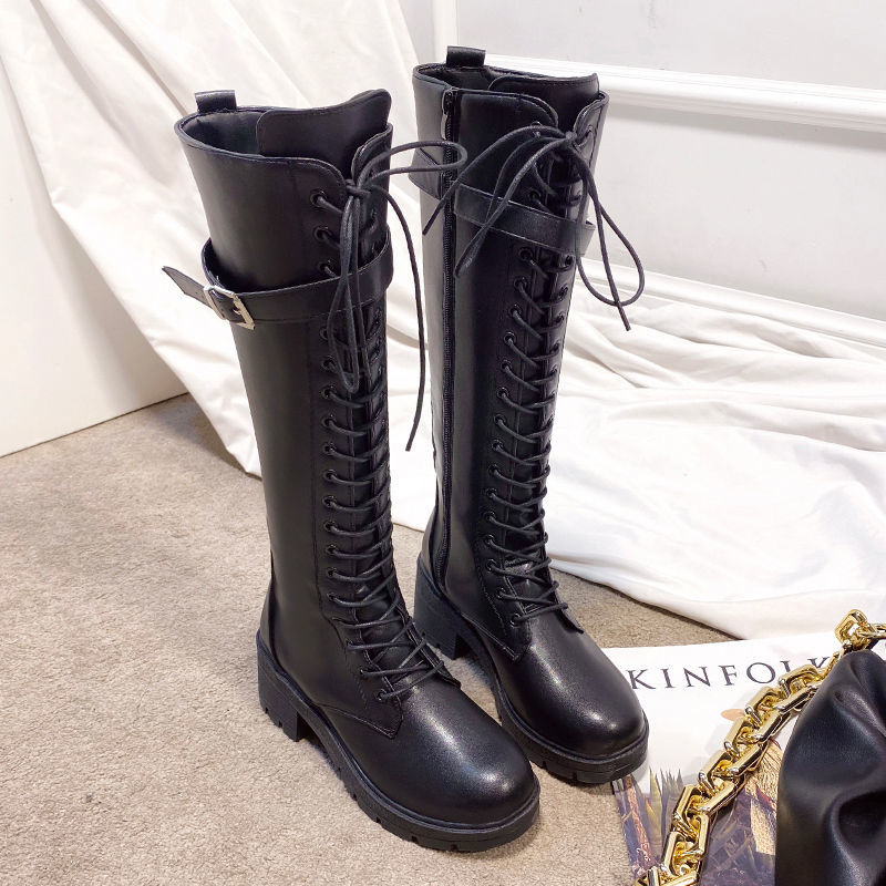 Fr hling Herbst Schn Sprosse Kniehohe Stiefel Frau Grandado fr-hling-herbst-schn-sprosse-kniehohe-stiefel-frau-grandado
