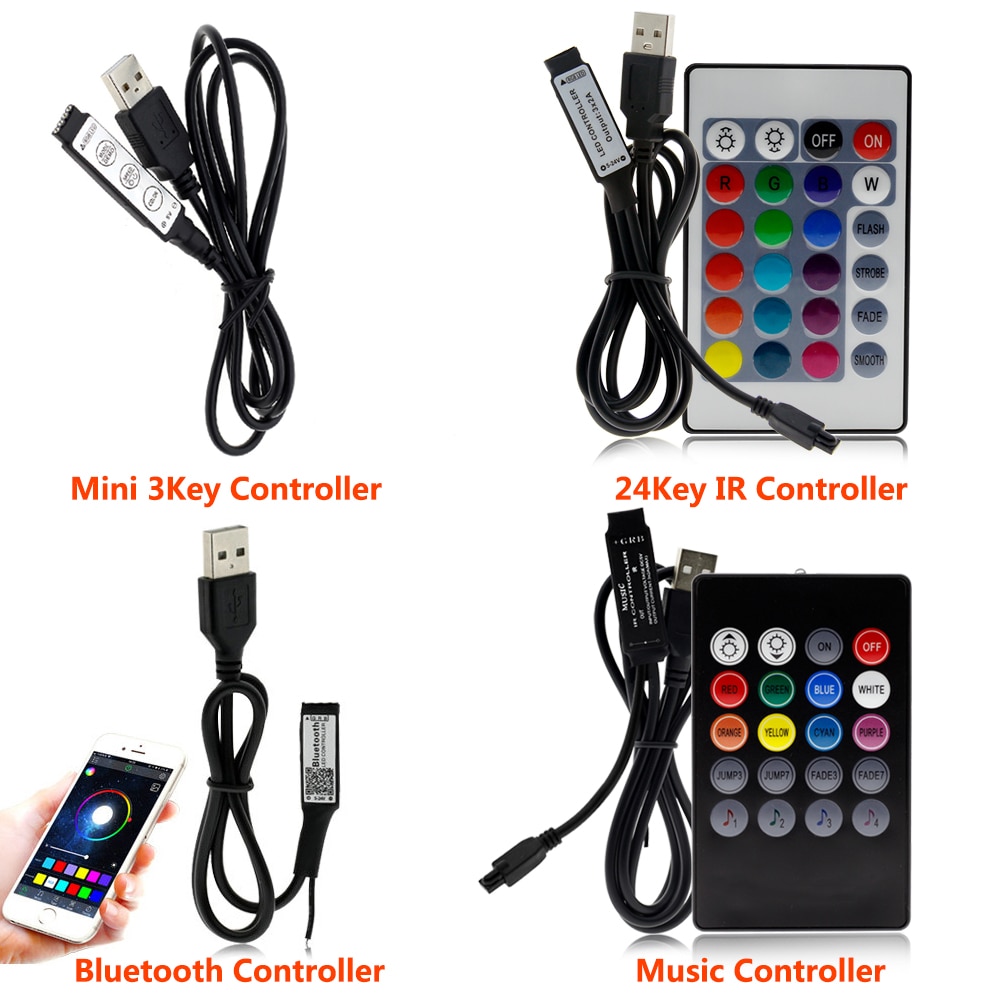 Usb Led Strip 5050 Rgb Flexibele Led Light DC5V Rgb Color Verwisselbare Tv Achtergrond Verlichting.