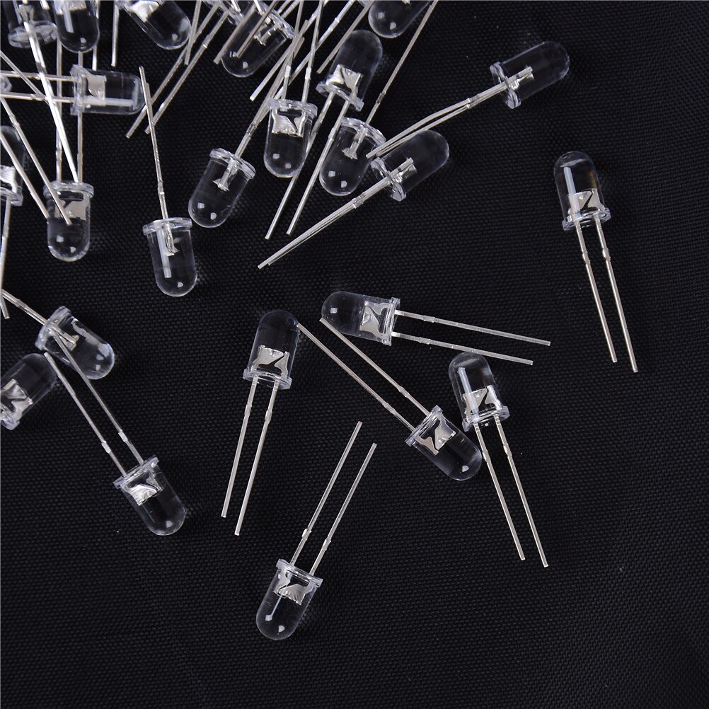 22 PIÈCES 5mm Superbright Blanc LED Ronde 20000 Mcd 3.2-3.4V