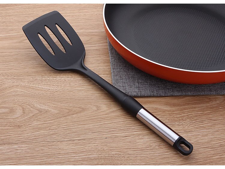 1PC Kitchen Utensils Nonstick Cooking Spatula Nylon Heat-Resistant Slotted Spoon Scoop Turner Kitchen Cooking Tools KX 254